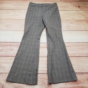 Gap Pants Womens 8P‎ Brown Black Plaid Flare Stretch Dress Career Trousers